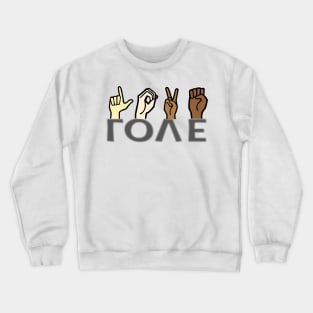 Love Hand Sign - For Light colors Crewneck Sweatshirt